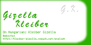 gizella kleiber business card